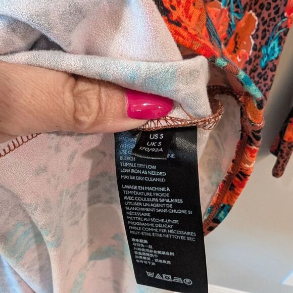 Free People Red and Black Sheath Dress with Bishop Sleeves - Picture 9 of 12